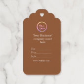 Uw logo social media QR code Prijs labels (Achterkant)