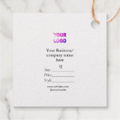 Uw logo social media QR code Prijs labels (Achterkant)