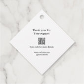 Uw logo social media QR code Prijs labels (Achterkant)