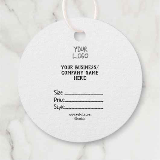 Uw logo social media QR code Prijs labels (Achterkant)