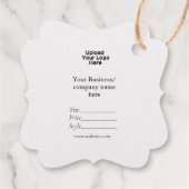 Uw logo social media QR code Prijs labels (Achterkant)