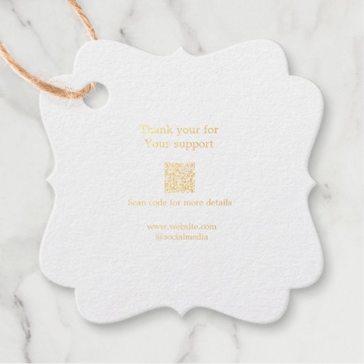 Uw logo social media QR code Prijs labels (Voorkant)