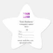 Uw logo social media QR code Prijs labels (Voorkant)