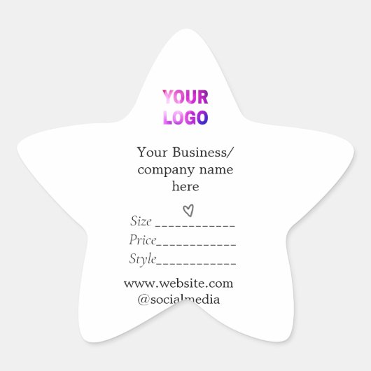 Uw logo social media QR code Prijs labels (Voorkant)