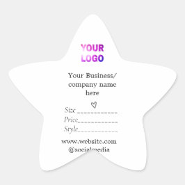 Uw logo social media QR code Prijs labels