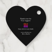 Uw logo social media QR code Prijs labels (Achterkant)