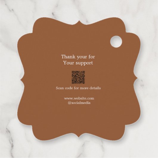 Uw logo social media QR code Prijs labels (Achterkant)