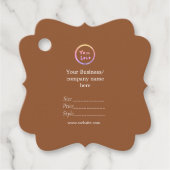 Uw logo social media QR code Prijs labels (Voorkant)