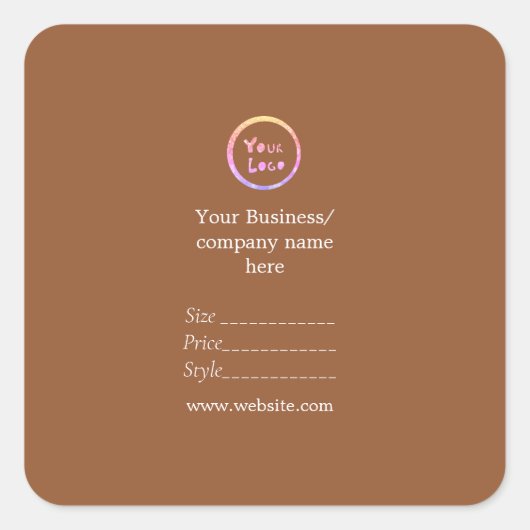 Uw logo social media QR code Prijs labels (Voorkant)