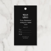 Uw logo social media QR code Prijs labels (Achterkant)