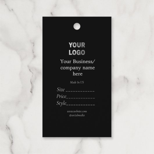 Uw logo social media QR code Prijs labels (Achterkant)