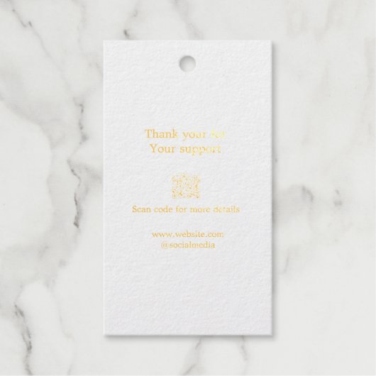 Uw logo social media QR code Prijs labels (Voorkant)