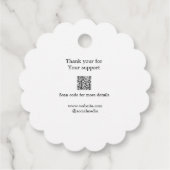 Uw logo social media QR code Prijs labels (Achterkant)