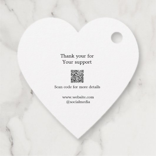 Uw logo social media QR code Prijs labels (Achterkant)