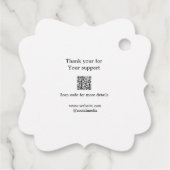 Uw logo social media QR code Prijs labels (Achterkant)