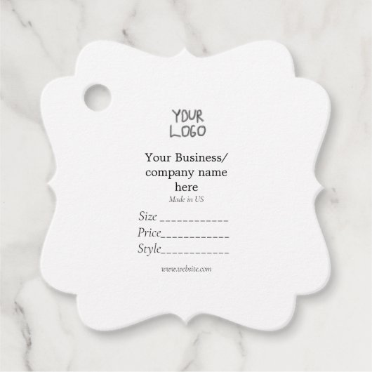 Uw logo social media QR code Prijs labels (Voorkant)