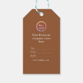 Uw logo social media QR code Prijs labels Cadeaulabel (Voorkant)