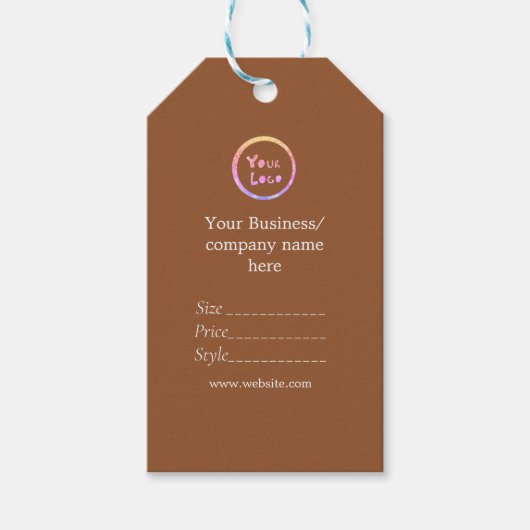 Uw logo social media QR code Prijs labels Cadeaulabel (Voorkant)