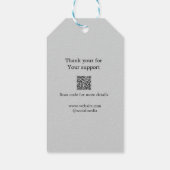 Uw logo social media QR code Prijs labels Cadeaulabel (Achterkant)