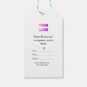 Uw logo social media QR code Prijs labels Cadeaulabel (Voorkant)