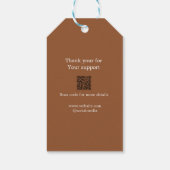 Uw logo social media QR code Prijs labels Cadeaulabel (Achterkant)