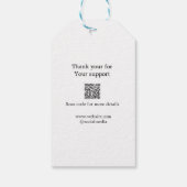 Uw logo social media QR code Prijs labels Cadeaulabel (Achterkant)