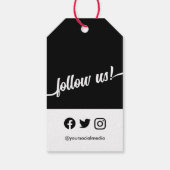 Uw Logo sociale media Moderne prijs-cadeauLabel Cadeaulabel (Achterkant)