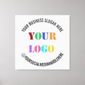 Uw Logo Sociale Media Naam Canvas Afdrukken (Voorkant)