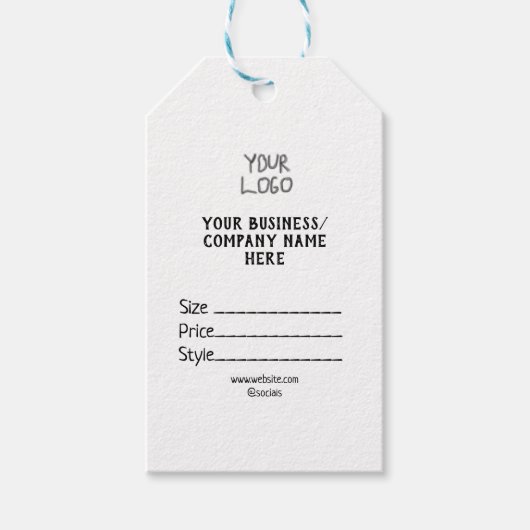 Uw logo sociale media QR-code Prijslabels Cadeaulabel (Voorkant)