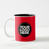 Uw Logo speciale kleuren rode Mokken Sjabloon (Links)