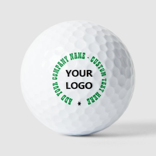 Uw Logo stempels golfballen Voorbeeld aangepaste t (Voorkant)