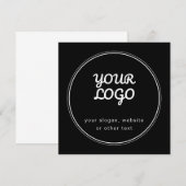 Uw logo stijlvol bewerkbaar zwart & wit kaart (Voorkant / Achterkant)