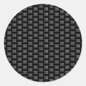 Uw Logo | Stijlvol half stap patroon Ronde Sticker (Voorkant)