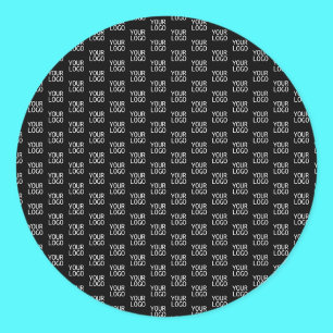Uw Logo Stijlvol half stap patroon Ronde Sticker