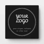 Uw Logo Stijlvol zwart-wit ontwerp Fotoplaat (Voorkant)