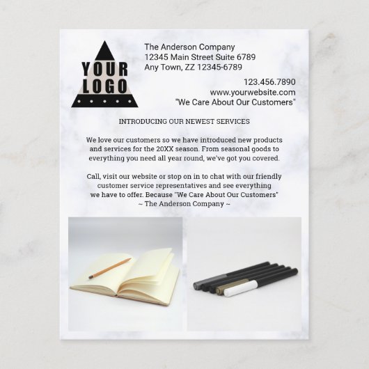 Uw Logo stijlvolle Creëer Uw eigen foto 2 Flyer (Voorkant)