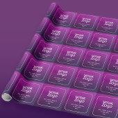 Uw Logo & stijlvolle licht naar donker Paarse ombr Cadeaupapier