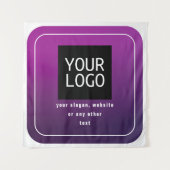 Uw Logo & stijlvolle licht naar donker Paarse ombr Wandkleed (Voorkant)