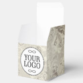 Uw Logo - Stip - Achtergrond WIT Bedankdoosjes (Geopend)
