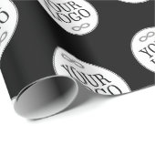 Uw Logo - Stip - Achtergrond WIT Cadeaupapier (Rol Hoek)