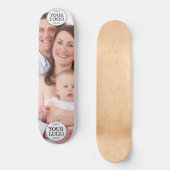 Uw Logo - Stip - Achtergrond WIT Persoonlijk Skateboard (Voorkant)