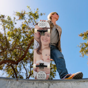 Uw Logo - Stip - Achtergrond WIT Persoonlijk Skateboard