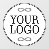 Uw Logo - Stip - Achtergrond WIT Raamsticker (Vel)
