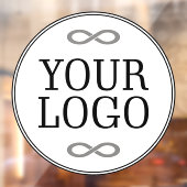 Uw Logo - Stip - Achtergrond WIT Raamsticker (Vel 2)