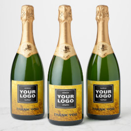 Uw Logo - Stip - Achtergrond WIT Sparkling Wijnetiket