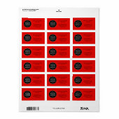 Uw Logo - Stip - Achtergrond ZWART Etiket (Full Sheet)