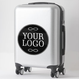 Uw Logo - Stip - Achtergrond ZWART Sticker