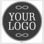 Uw Logo - Stip - Achtergrond ZWART Sticker (Vel)