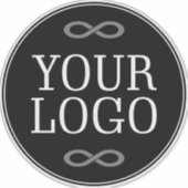 Uw Logo - Stip - Achtergrond ZWART Sticker (Voorkant)