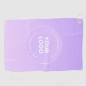 Uw Logo | Subtiele lavendel ombre gradiënt Golfhanddoek (Horizontaal)